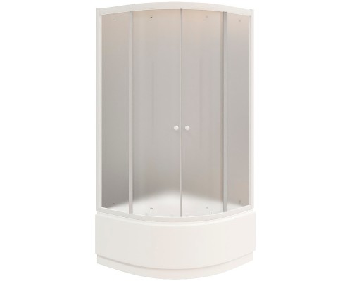 Душевой уголок Parly 90x90 ZF90 профиль Белый стекло матовое