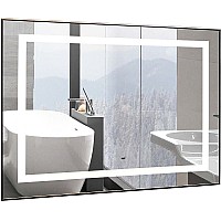 Зеркало Silver Mirrors Саурон 80 LED-00002509 с подсветкой Черное с сенсорным выключателем и диммером