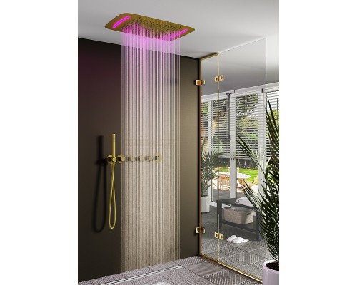 Душевая система Timo Saona SX-2319/17SM с термостатом Золото матовое