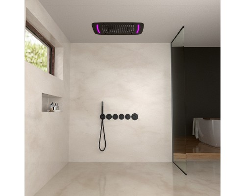 Душевая система Timo Petruma SX-5229/03SM с термостатом Черная