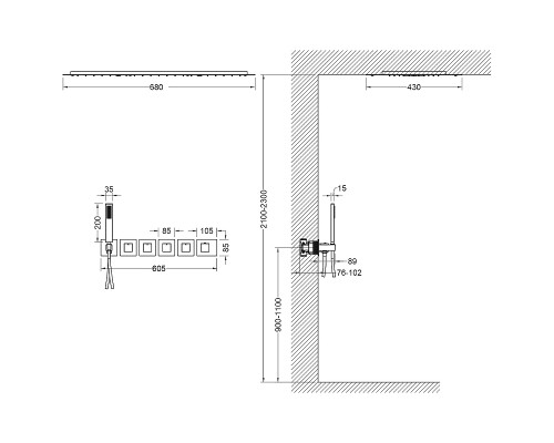 Душевая система Timo Petruma SX-5229/03SM с термостатом Черная