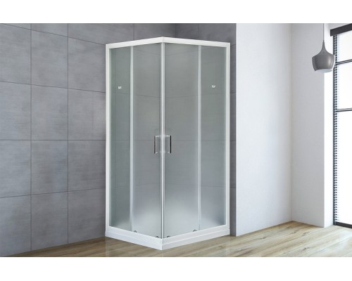 Душевой уголок Royal Bath HPD 110x100 RB1110HPD-C профиль Белый стекло матовое