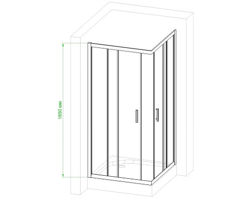 Душевой уголок Royal Bath HPD 110x100 RB1110HPD-C профиль Белый стекло матовое