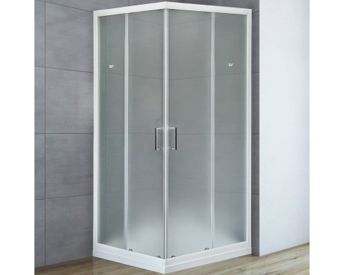 Душевой уголок Royal Bath HPD 110x100 RB1110HPD-C профиль Белый стекло матовое