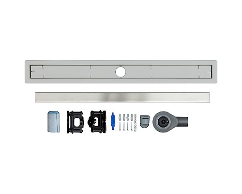 Душевой лоток Logan L001SL-900 с решеткой Нержавеющая сталь / под плитку