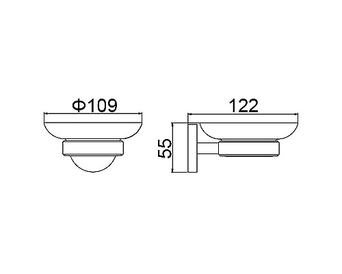 Мыльница Timo Saona 13021/18 Черное золото