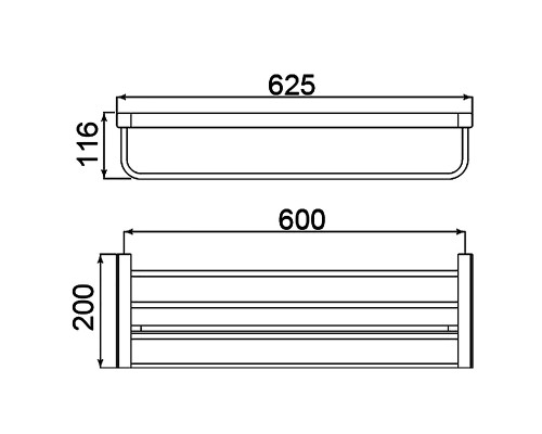 Полка для полотенец Timo Selene 17058/17 Золото матовое
