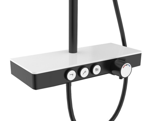 Душевая система Berges Morans 075002 Черная матовая