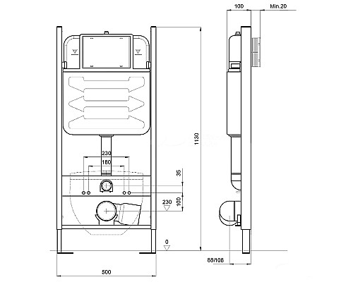 Комплект унитаза с инсталляцией Aquatek Либра New SET AQUATEK ЛИБРА N-14 cm с сиденьем Микролифт