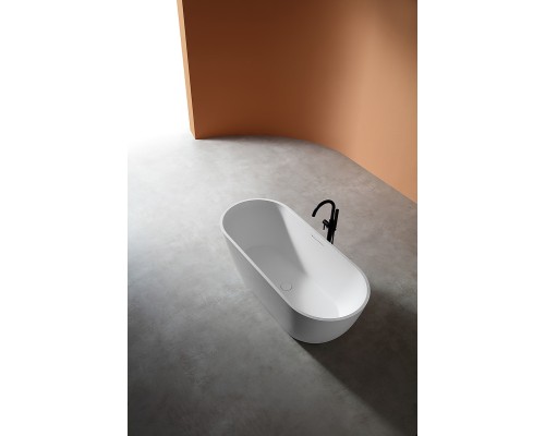 Ванна из искусственного камня Abber Frankfurt 170x75 AM9941 Белая матовая без гидромассажа