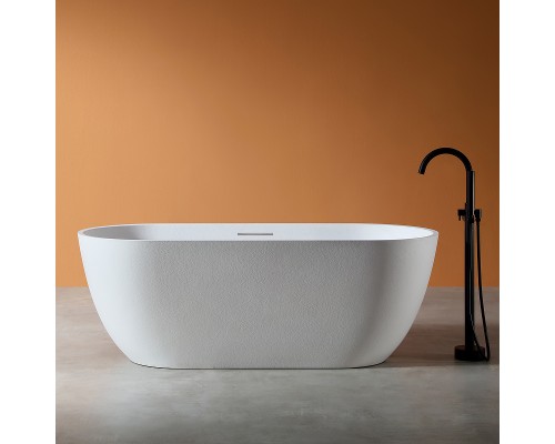 Ванна из искусственного камня Abber Frankfurt 170x75 AM9941 Белая матовая без гидромассажа