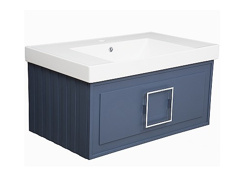 Тумба под раковину La Fenice Cubo 80 FNC-01-CUB-BG-80 подвесная Синяя матовая