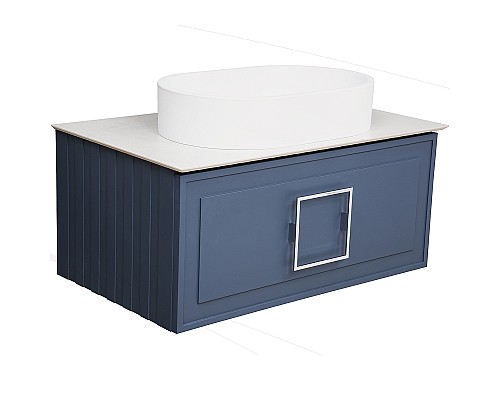 Тумба под раковину La Fenice Cubo 80 FNC-01-CUB-BG-80 подвесная Синяя матовая