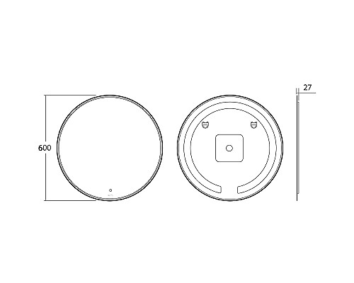 Зеркало Owl 1975 Skagern 60 OWLM200700 с подсветкой с сенсорным выключателем