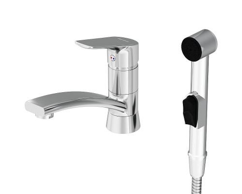 Смеситель для раковины Damixa Jupiter 770230001 с гигиеническим душем Хром