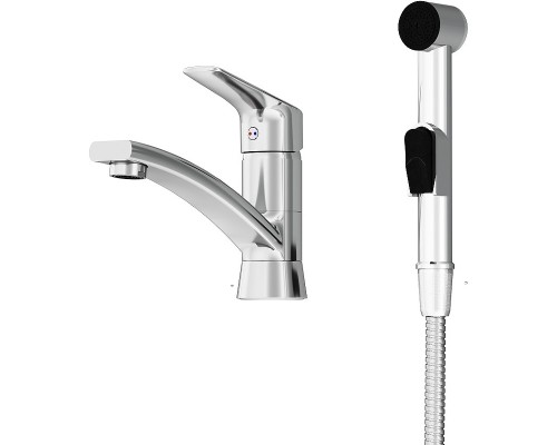 Смеситель для раковины Damixa Jupiter 770230001 с гигиеническим душем Хром