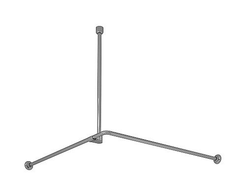 Карниз для ванны WasserKRAFT Dinkel 90x90 SC-469090 Хром