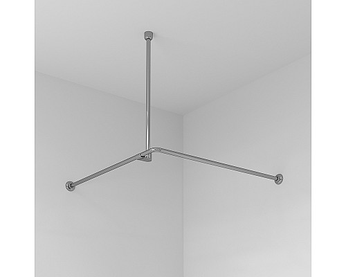 Карниз для ванны WasserKRAFT Dinkel 90x90 SC-469090 Хром