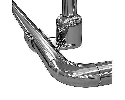 Карниз для ванны WasserKRAFT Dinkel 90x90 SC-469090 Хром