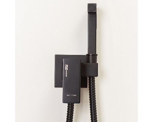 Гигиенический душ со смесителем WasserKRAFT A71638 Черный матовый