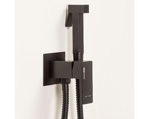 Гигиенический душ со смесителем WasserKRAFT A71638 Черный матовый