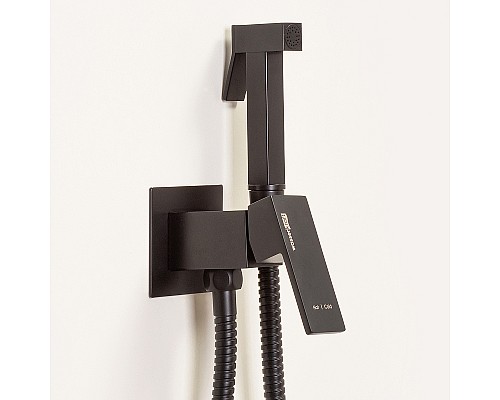 Гигиенический душ со смесителем WasserKRAFT A71638 Черный матовый