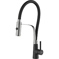 Смеситель для кухни WasserKRAFT A8417 Нержавеющая сталь Черный