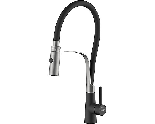 Смеситель для кухни WasserKRAFT A8417 Нержавеющая сталь Черный