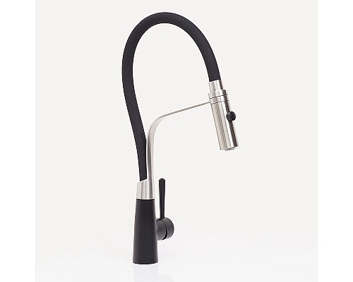 Смеситель для кухни WasserKRAFT A8417 Нержавеющая сталь Черный
