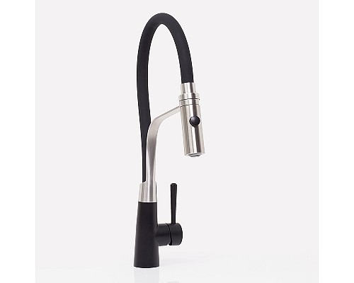 Смеситель для кухни WasserKRAFT A8417 Нержавеющая сталь Черный