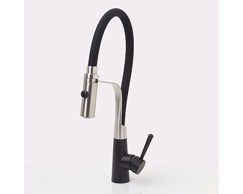 Смеситель для кухни WasserKRAFT A8417 Нержавеющая сталь Черный