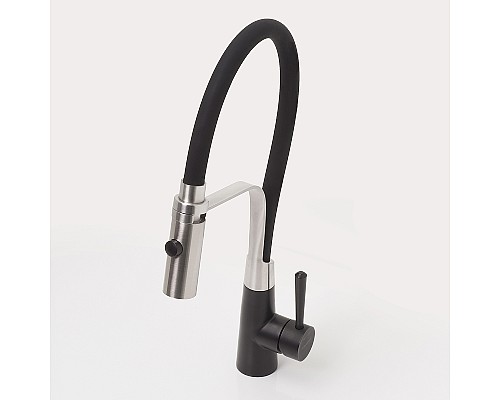 Смеситель для кухни WasserKRAFT A8417 Нержавеющая сталь Черный