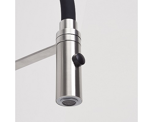 Смеситель для кухни WasserKRAFT A8417 Нержавеющая сталь Черный