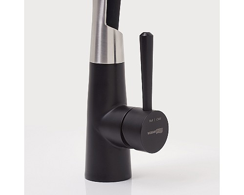 Смеситель для кухни WasserKRAFT A8417 Нержавеющая сталь Черный