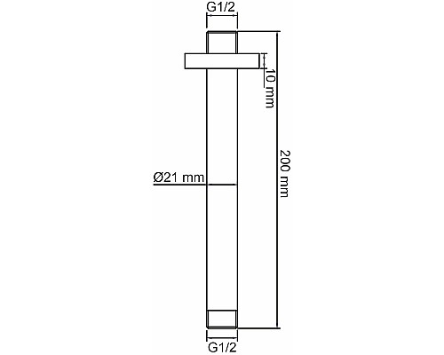 Кронштейн для верхнего душа WasserKRAFT A233 Белый матовый