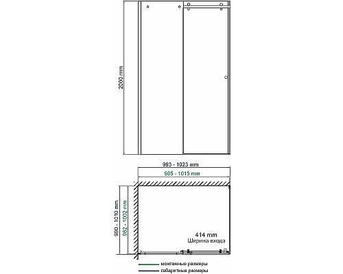 Душевой уголок WasserKRAFT Vils 100x100 56R19 профиль Хром стекло прозрачное