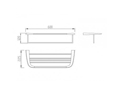 Полка для полотенец Abber Nord AA1554 Хром