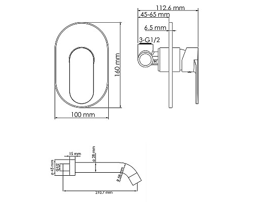 Смеситель для раковины WasserKRAFT A74543 Черный матовый