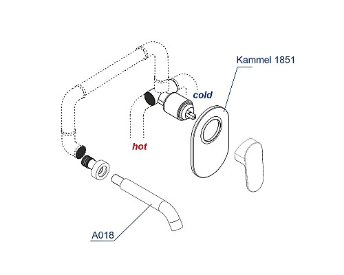 Смеситель для раковины WasserKRAFT A18583 Хром