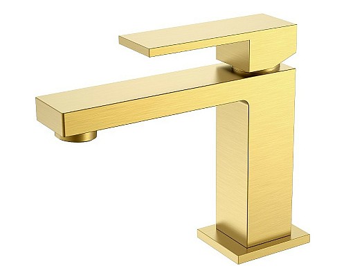 Смеситель для раковины Boheme Qubic 471-MG Золото матовое