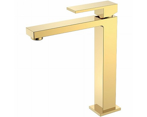 Смеситель для раковины Boheme Qubic 472-G Золото глянцевое