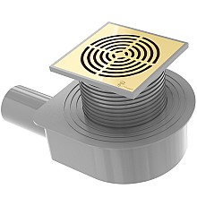 Душевой трап Boheme Smart Design 984-15-MG с решеткой Золото матовое