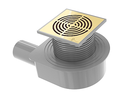 Душевой трап Boheme Smart Design 984-15-MG с решеткой Золото матовое