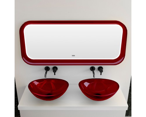 Зеркало Abber Kristall 120 AT6702Rubin с подсветкой с многофункциональной панелью