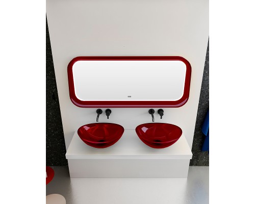 Зеркало Abber Kristall 120 AT6702Rubin с подсветкой с многофункциональной панелью