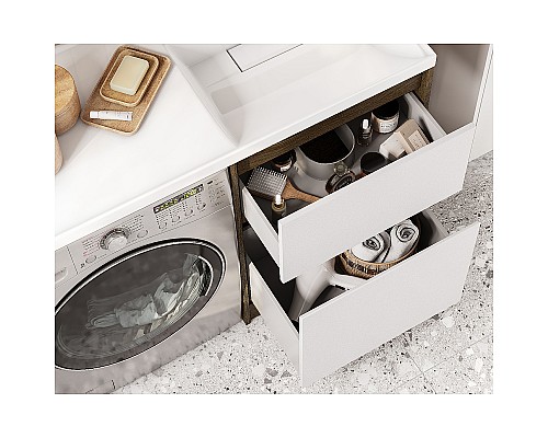 Тумба под раковину Aquaton Лондри 120 1A266901LHDY0 Дуб Кантри без фасада