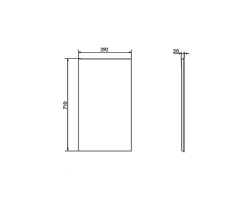 Зеркало Comforty Асти 40 00-00013528 Бетон светлый