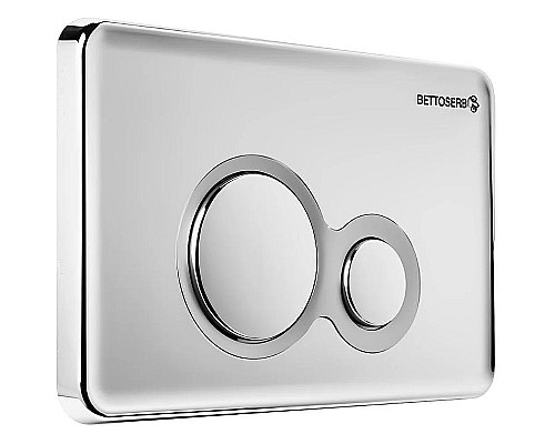 Клавиша смыва Bettoserb Sava Fix Slim Jerez 40006463 Хром матовый Хром глянцевый
