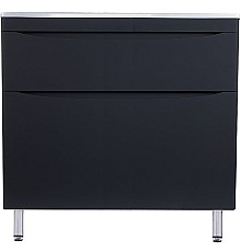 Тумба под раковиной Style Line Бергамо мини 90 Люкс Plus СС-00002363 Черная антискрейч