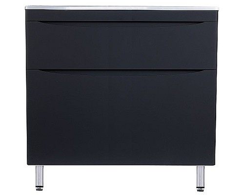 Тумба под раковиной Style Line Бергамо мини 90 Люкс Plus СС-00002363 Черная антискрейч Тумба под раковиной Style Line Бергамо мини 90 Люкс Plus СС-00002363 Черная антискрейч